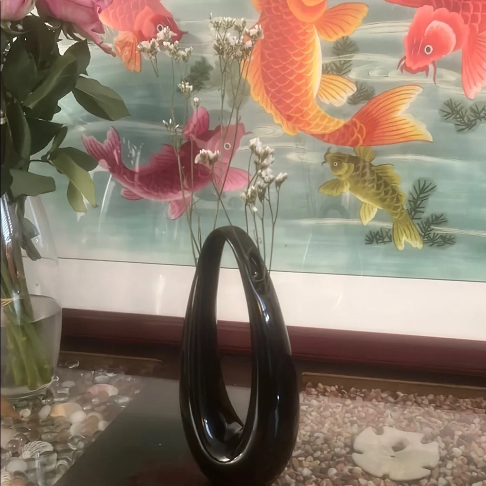 Toyo vintage Elegant Black Vase - Picture 10 of 10
